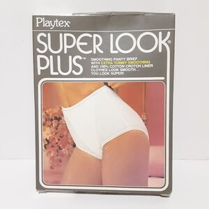 Vintage 80's Playtex Super Look Plus White Panty Brief ~ Extra Tummy Smoothing ~